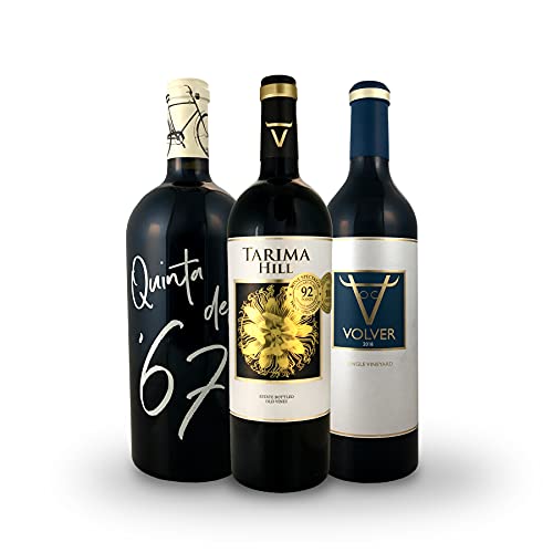 🍷BODEGAS Y VIÑEDOS VOLVER, Pack de 3 Botellas, Vino Tinto Tarima Hill, Quinta del 67, Volver Tempranillo, D.O. Alicante, Vino de Almansa, Vino  de la Mancha, (3 Botellas x 750 ml)